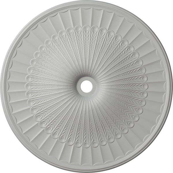 Ekena Millwork Galveston Ceiling Medallion (Fits Canopies up to 5 7/8"), 51"OD x 3 5/8"ID x 3 3/8"P, Frost CM51GLFRF - main